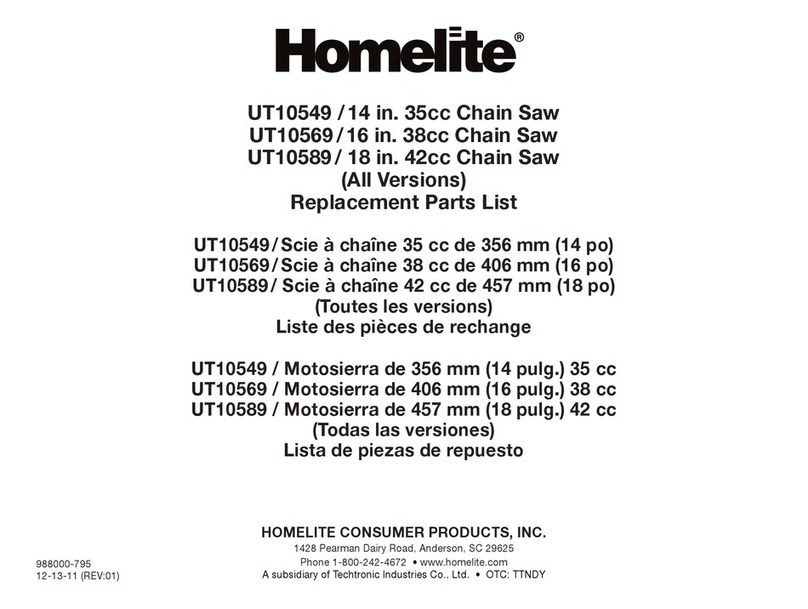 Homelite UT10549 Application guide