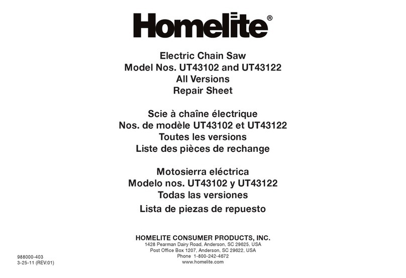 Homelite UT43102 Repair sheet
