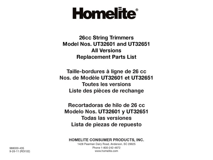Homelite UT32601 Application guide