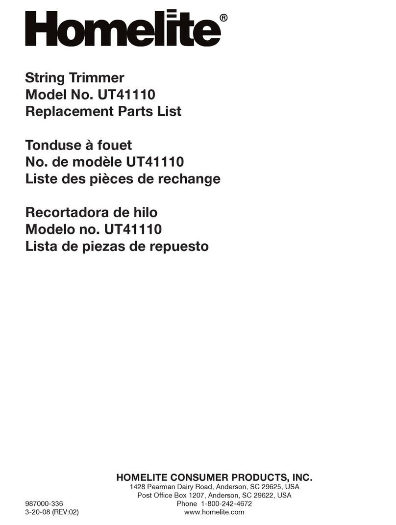 Homelite UT41110 Application guide