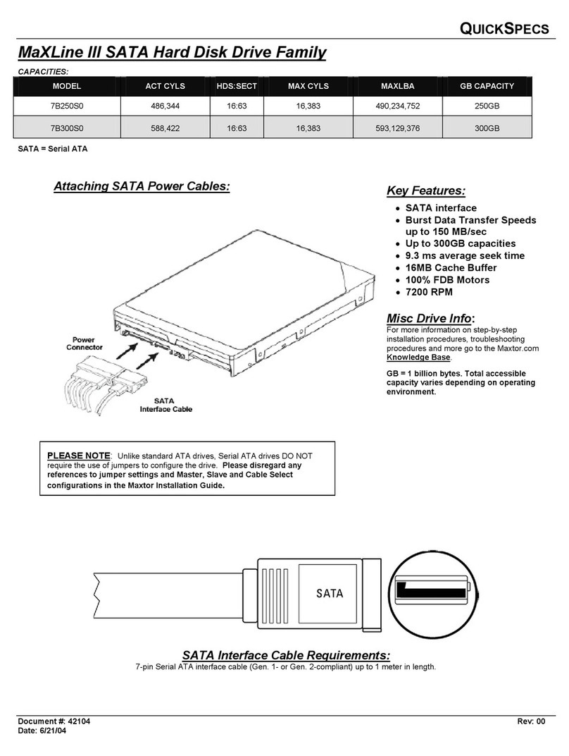 Maxtor MaXLine III 7B250S0 User instructions