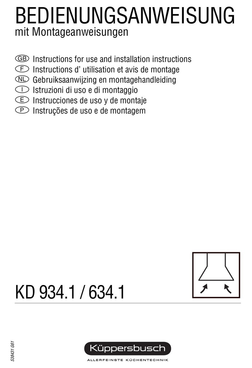 Küppersbusch KD 934.1 Instructions for use and installation instructions