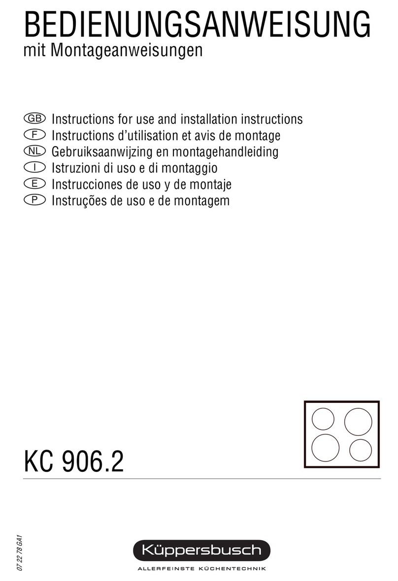 Küppersbusch KC 906.2 Instructions for use and installation instructions