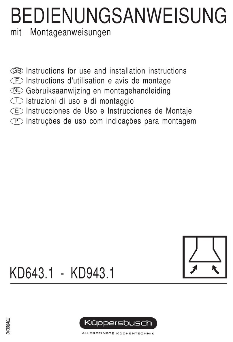 Küppersbusch KD643.1 Instructions for use and installation instructions