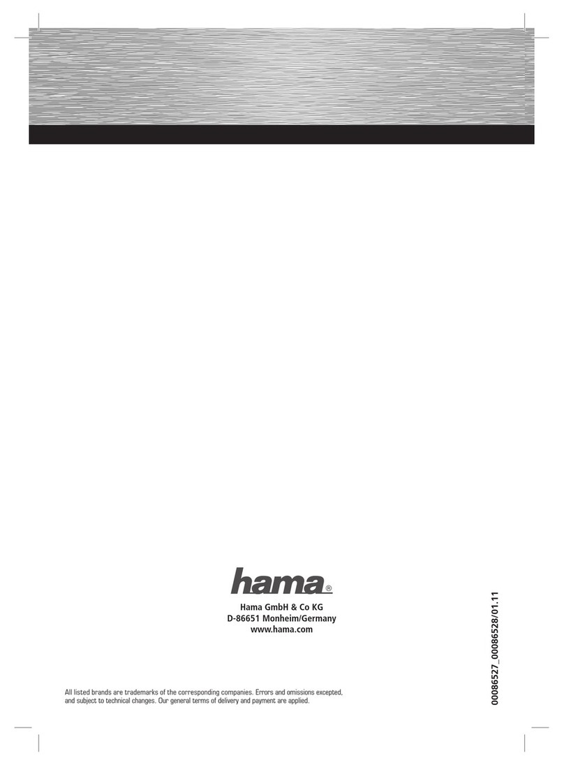 Hama 86527 Operating	 instruction