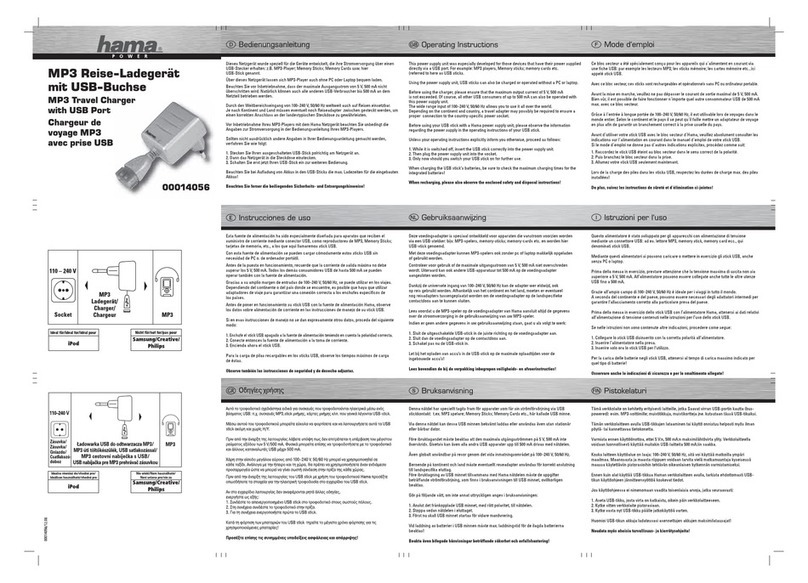 Hama 14056 Operating	 instruction