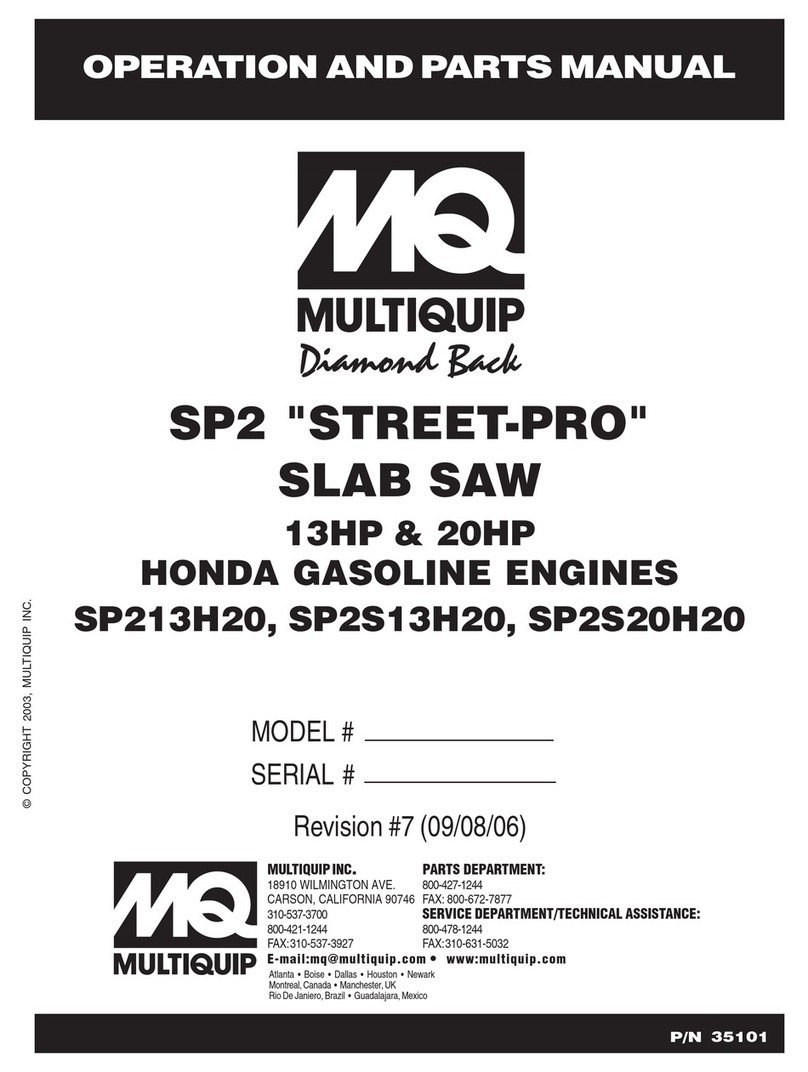 MULTIQUIP 13HP Operation and parts manual