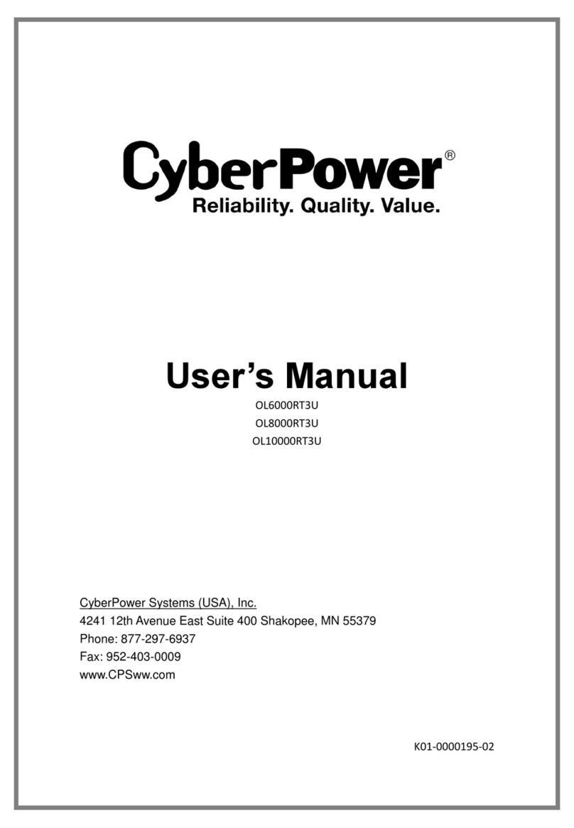 CyberPower OL6000RT3U User manual