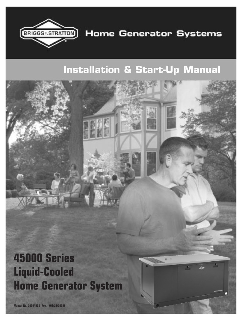 Briggs & Stratton 45000 series Installation and operation manual Briggs & Stratton 45000 series Installation and operation manual