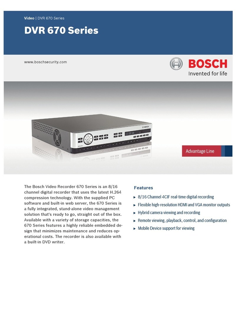 Bosch DVR 670 Series User manual