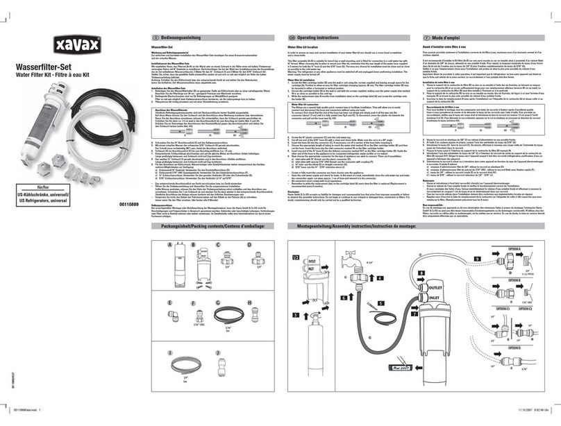 Hama Water filter kit operating instructions
