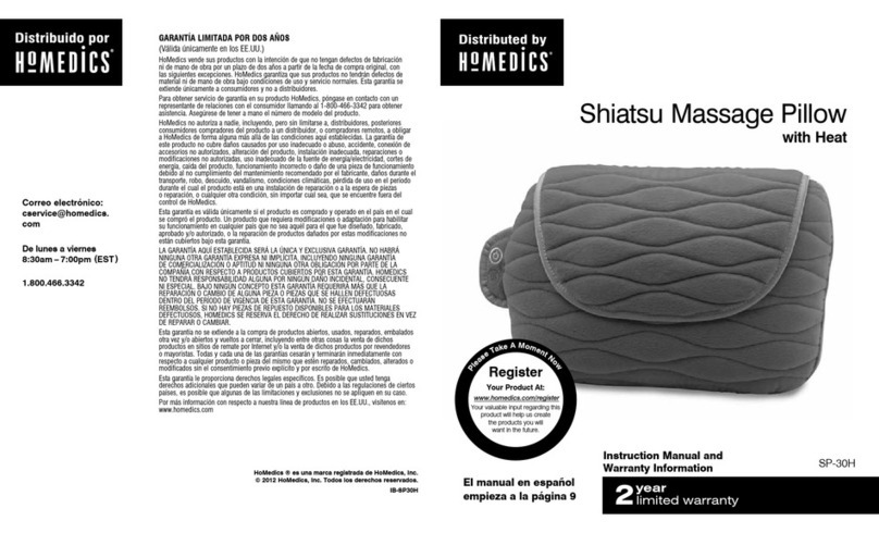 HoMedics SP-30H instruction manual
