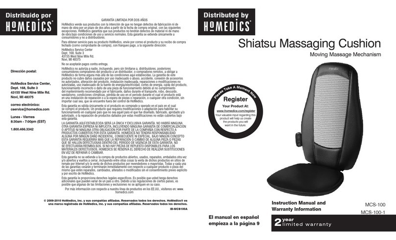 HoMedics MCS-100 instruction manual