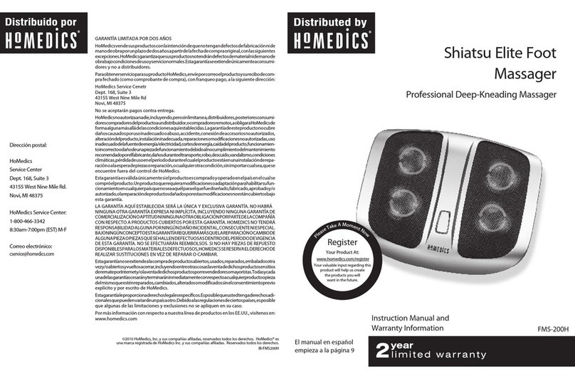 HoMedics FMS-200H instruction manual