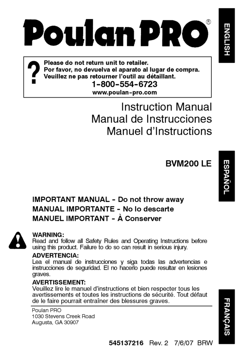 Poulan Pro BVM200 instruction manual