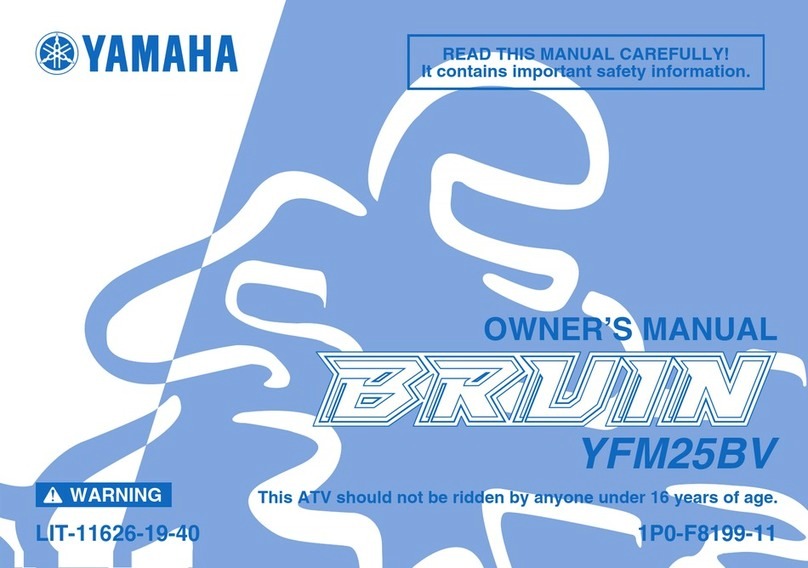 Yamaha BRUIN YFM25BV owner's manual