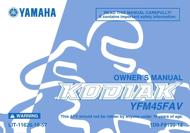 Yamaha Kodiak YFM45FAV owner's manual