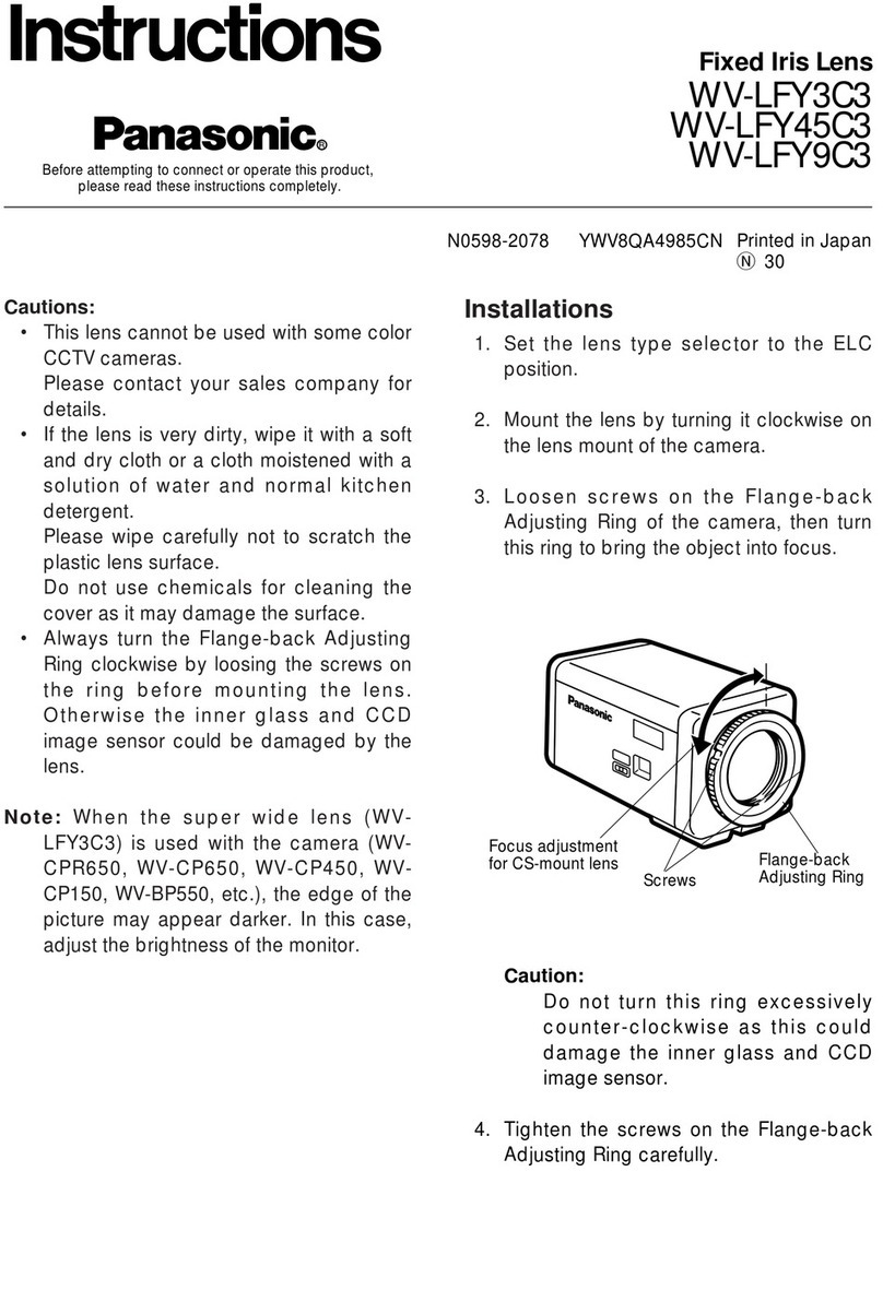 Panasonic WV-LFY3C3 instructions
