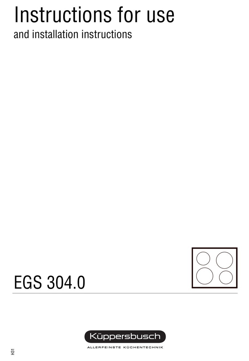 Küppersbusch EGS 304.0 Instructions for use and installation instructions