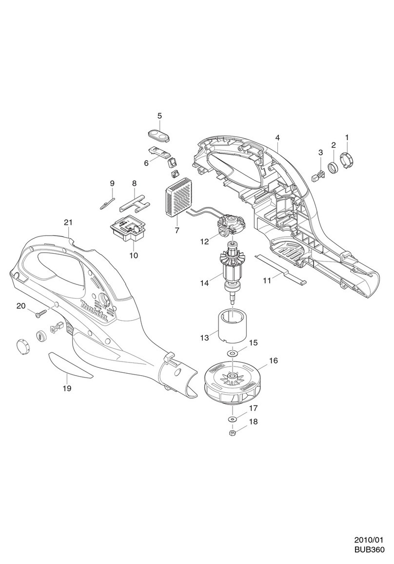 Makita BUB360Z2C Parts Breakdown