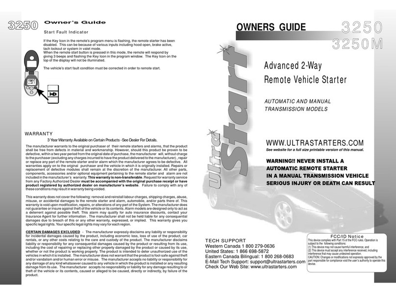 Ultra Start 3250 SERIES User manual