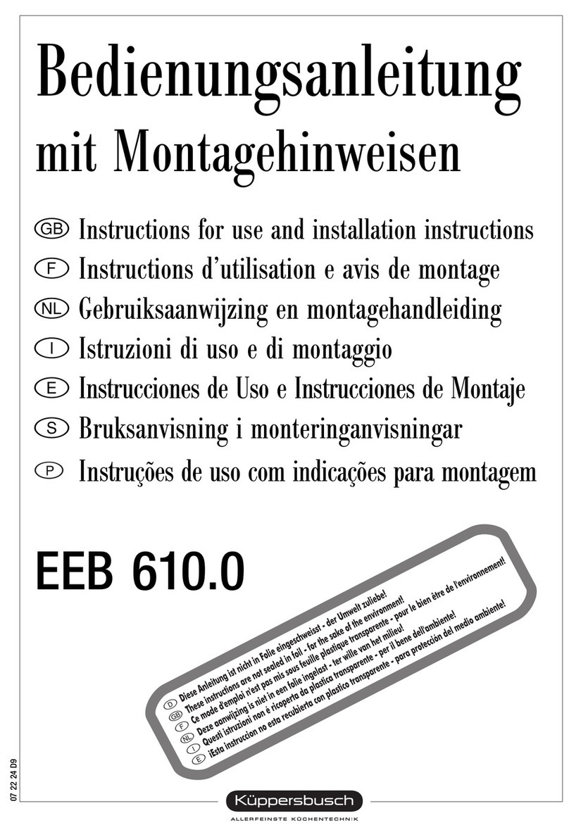 Küppersbusch EEB 610.0 Instructions for use and installation instructions