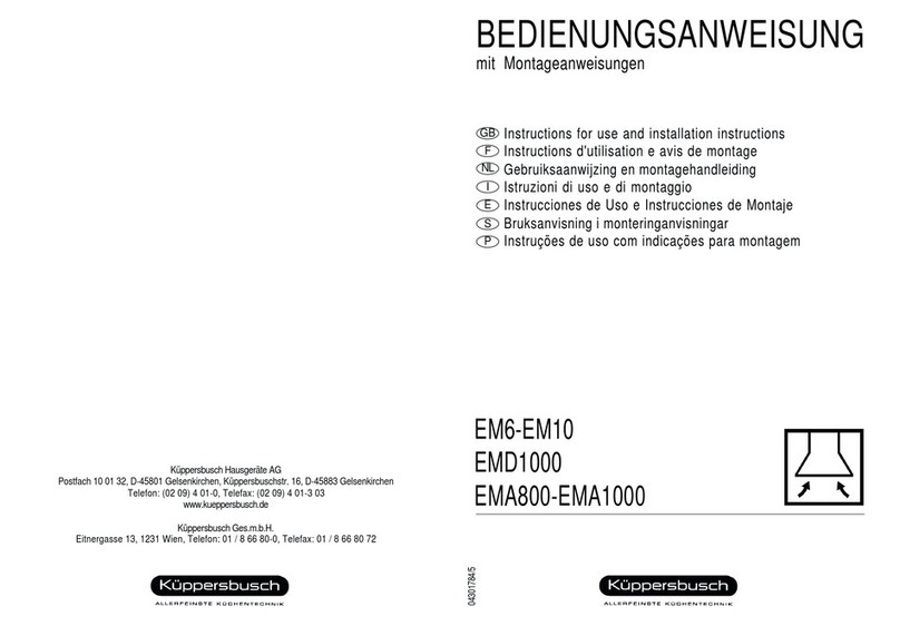 Küppersbusch EM6-EM10 Quick setup guide
