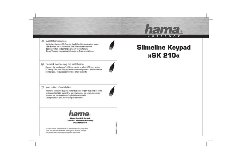 Hama SK 210 Operating	 instruction