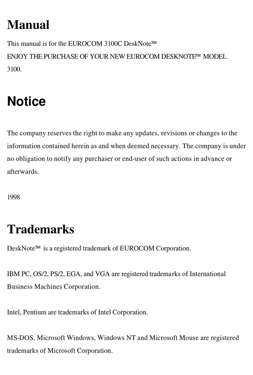 EUROCOM DeskNote 3100C User manual