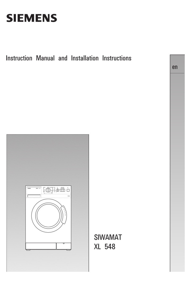 Siemens SIWAMAT XL 548 Instruction manual and installation instructions