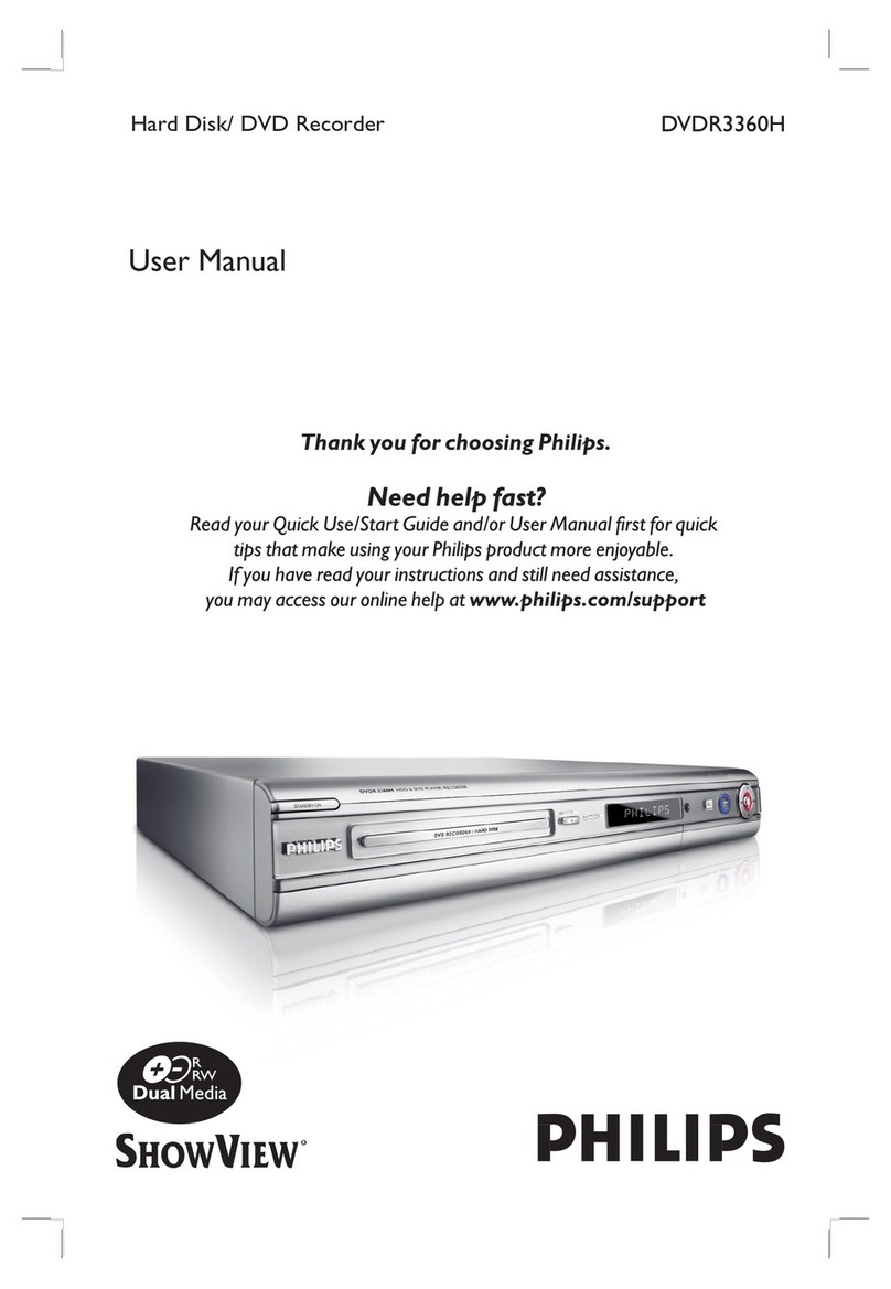 Philips DVDR3360H User manual