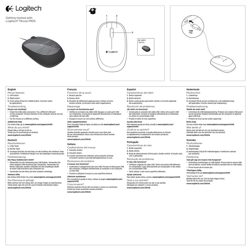 Logitech M105 User manual
