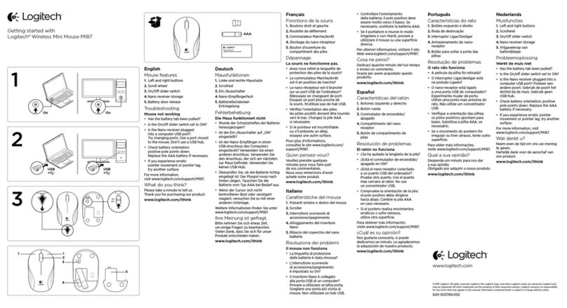 Logitech M187 User manual
