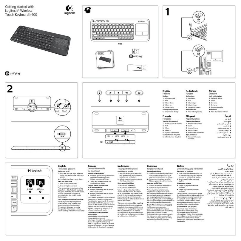 Logitech K400 User manual Logitech K400 User manual