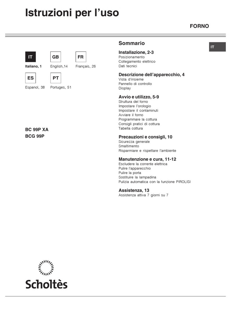 SCHOLTES BCG 99P User manual
