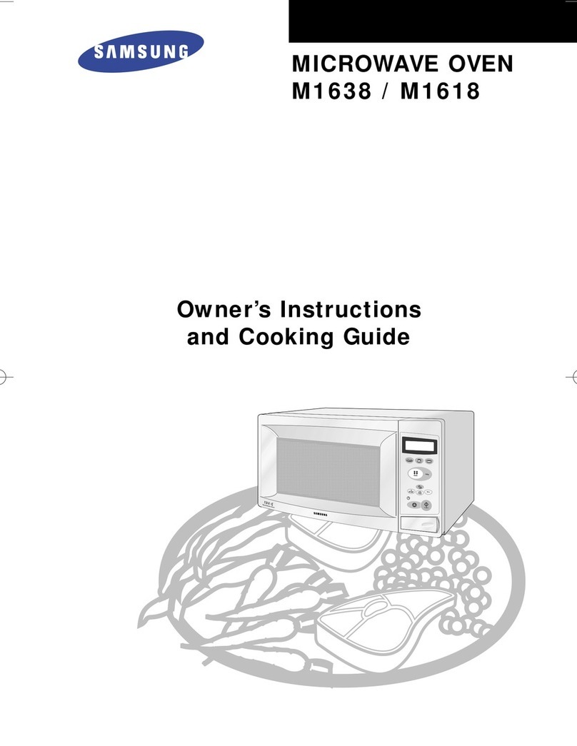 Samsung M1638 Owner's instructions and cooking guide