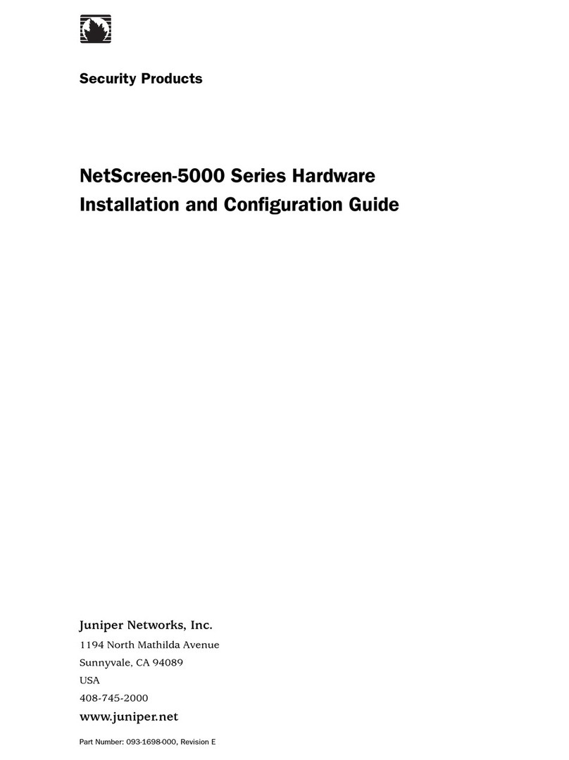 Juniper NetScreen-5000 Series Operator's manual Juniper NetScreen-5000 Series Operator's manual