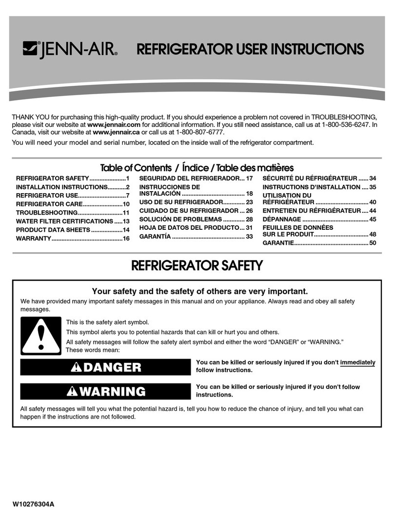 Jenn-Air W10276304A User manual