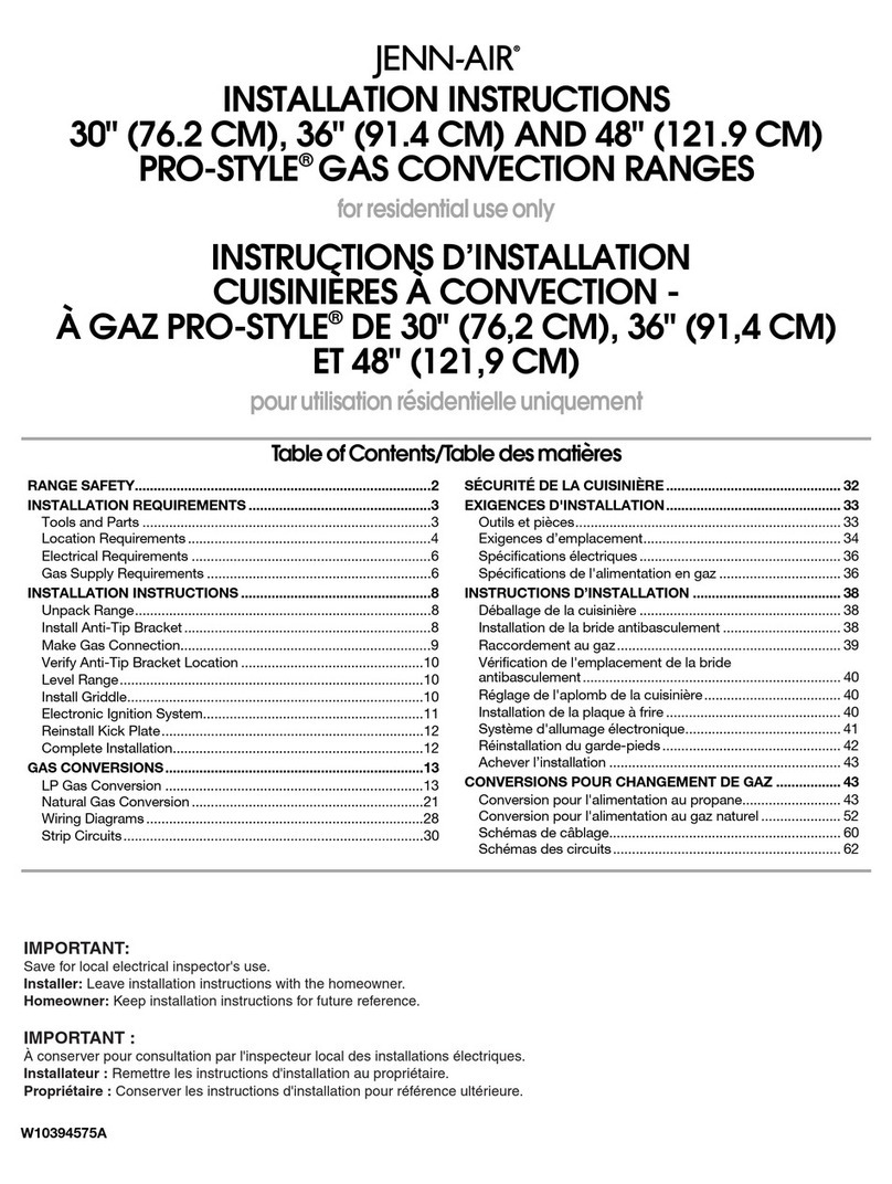 Jenn-Air 30" (76.2 cm) Cooktop installation instructions