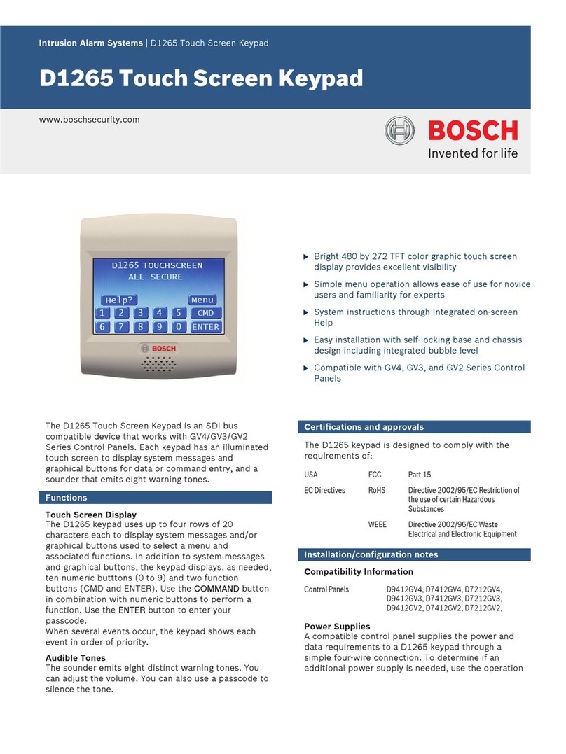 Bosch D1265 User manual