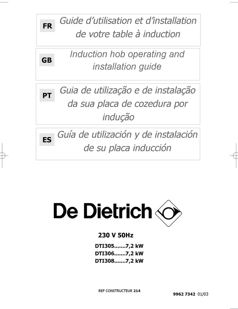 DeDietrich DTI305 User manual