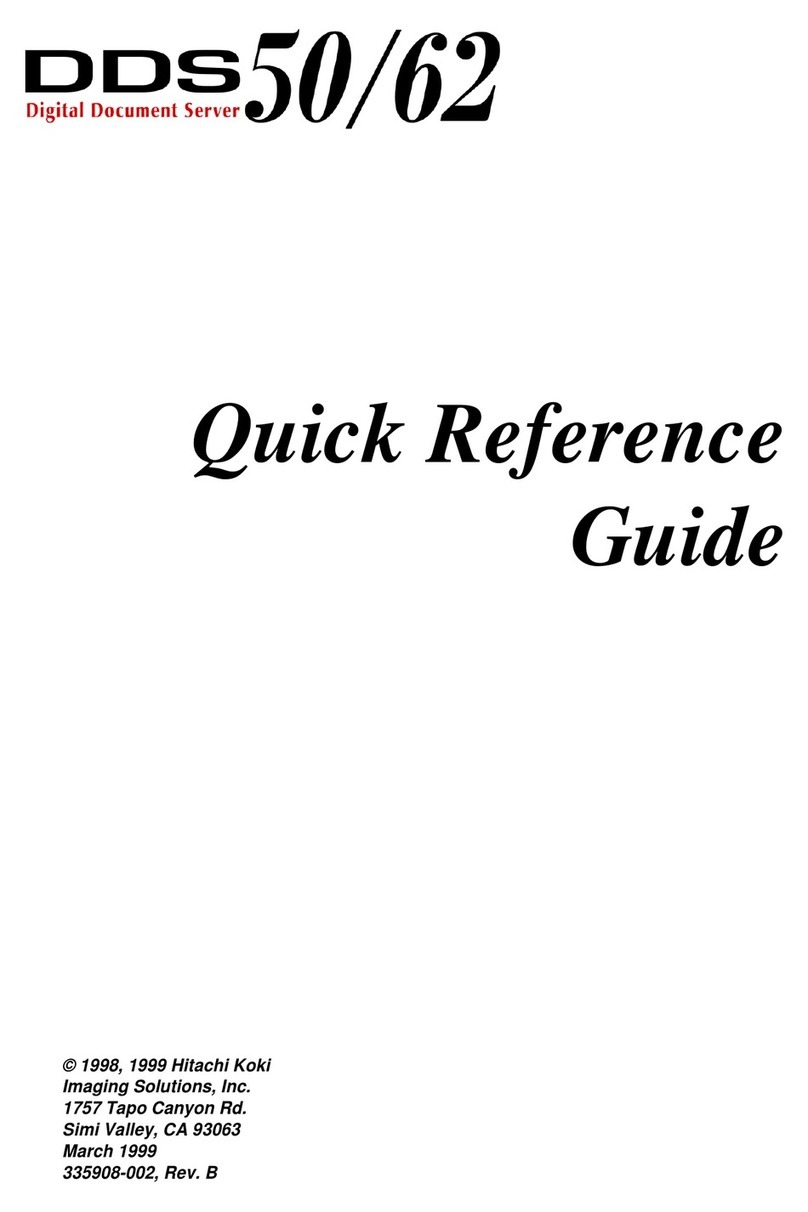 Hitachi Koki DDS 50 Quick reference guide