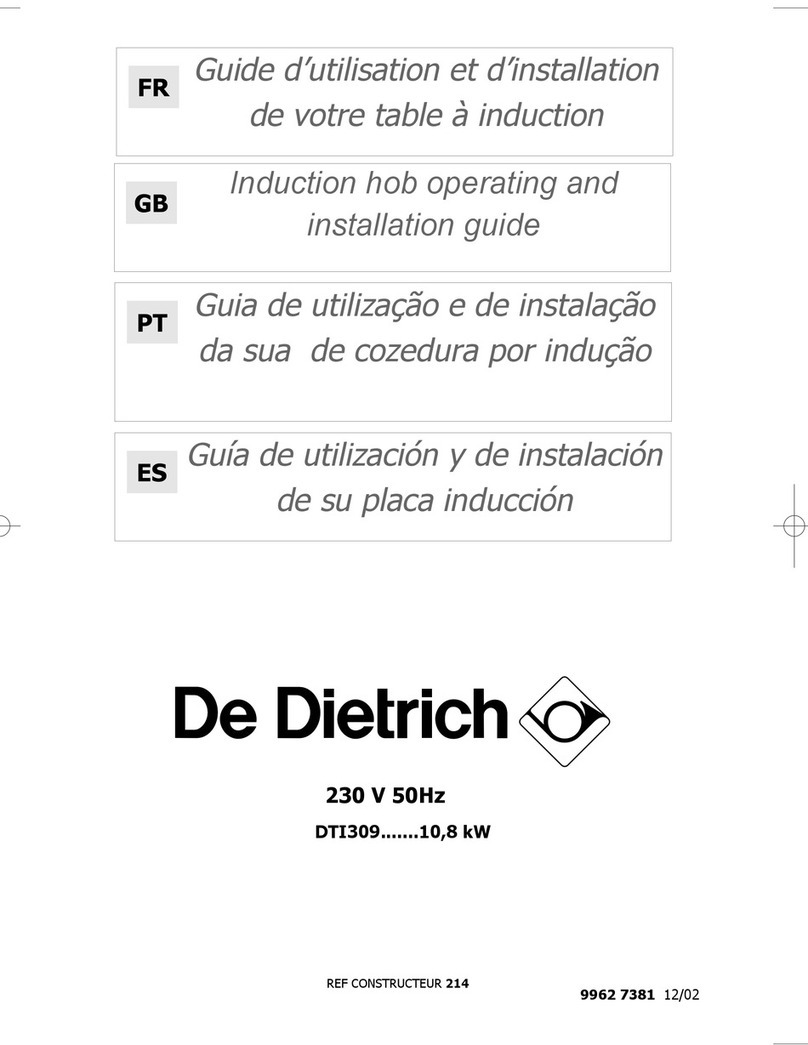 DeDietrich DTI309 User manual