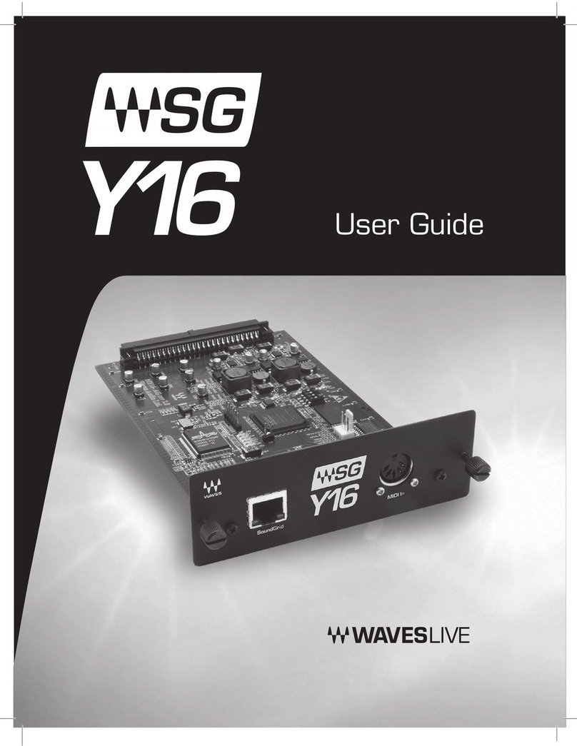 Waves WSG-Y16 User manual