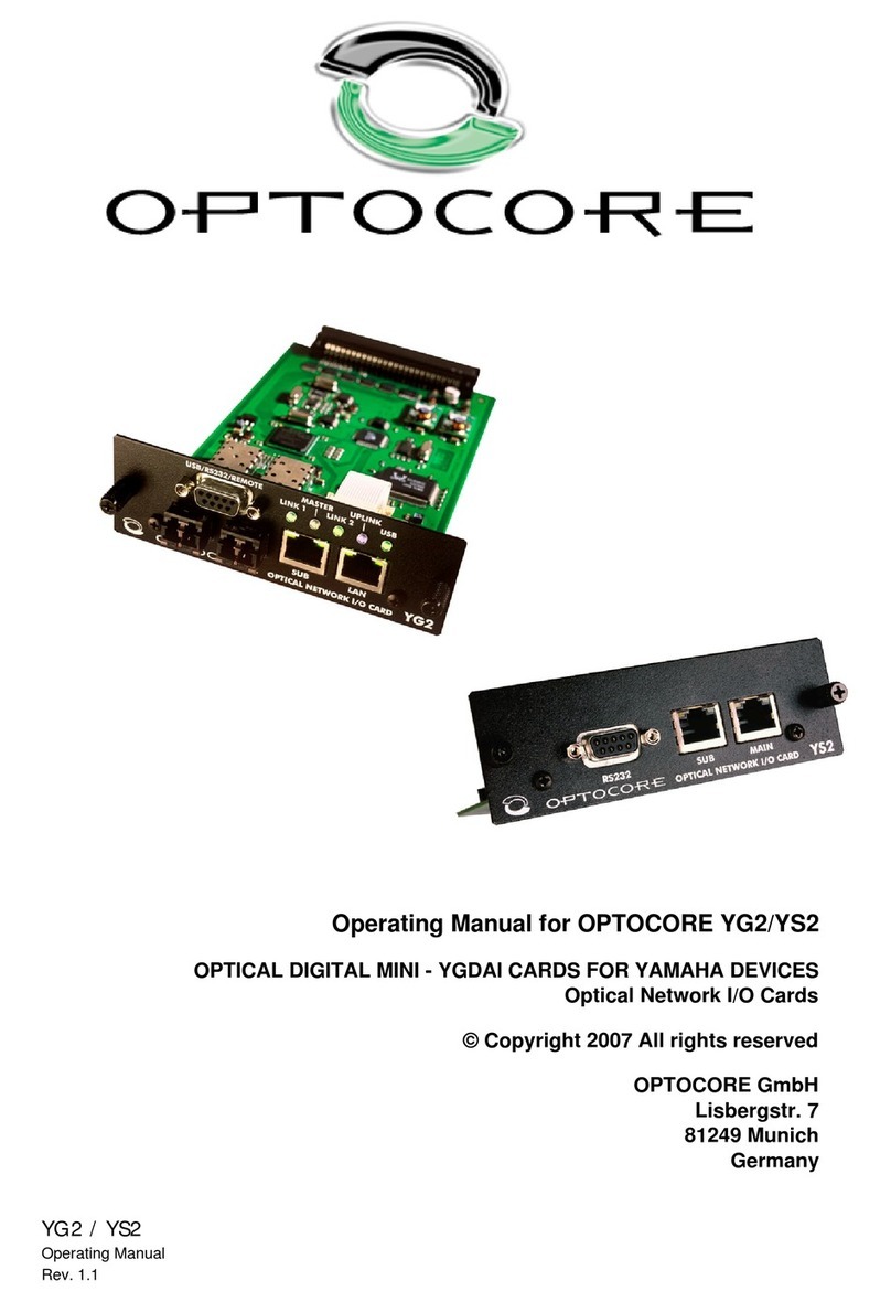 Optocore YG2 operating manual