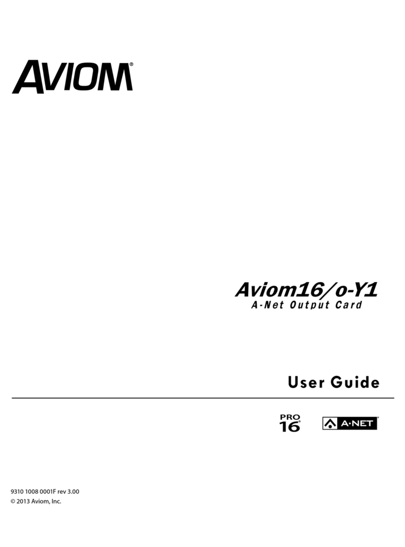 Aviom AVIOM16/O-Y1 user guide