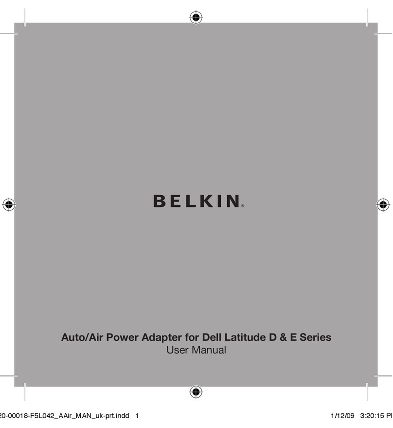 Belkin auto/air power adapter for dell User manual Belkin auto/air power adapter for dell User manual