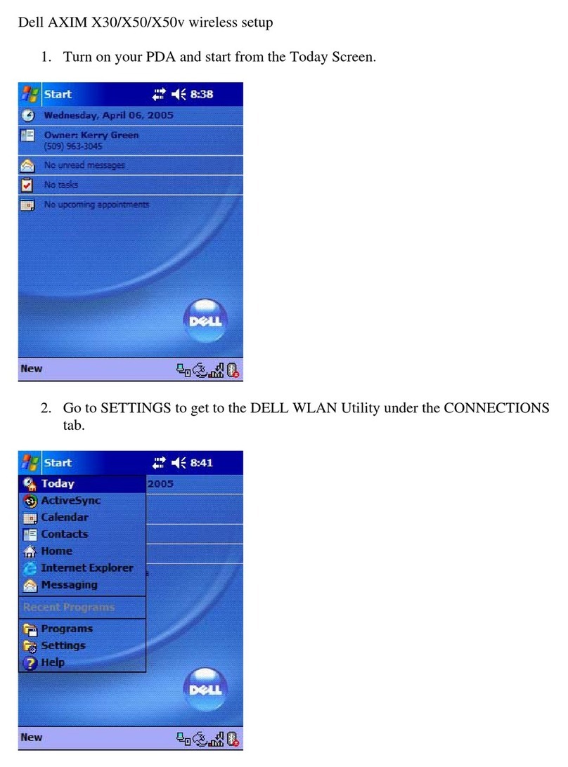 Dell X30 - Axim X30 - Windows Mobile 2003 SE 312... Setup guide