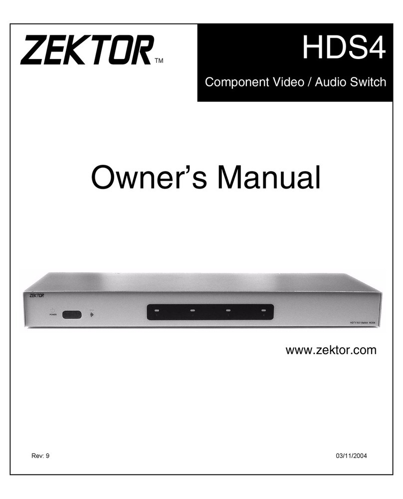 Zektor HDS4 owner's manual