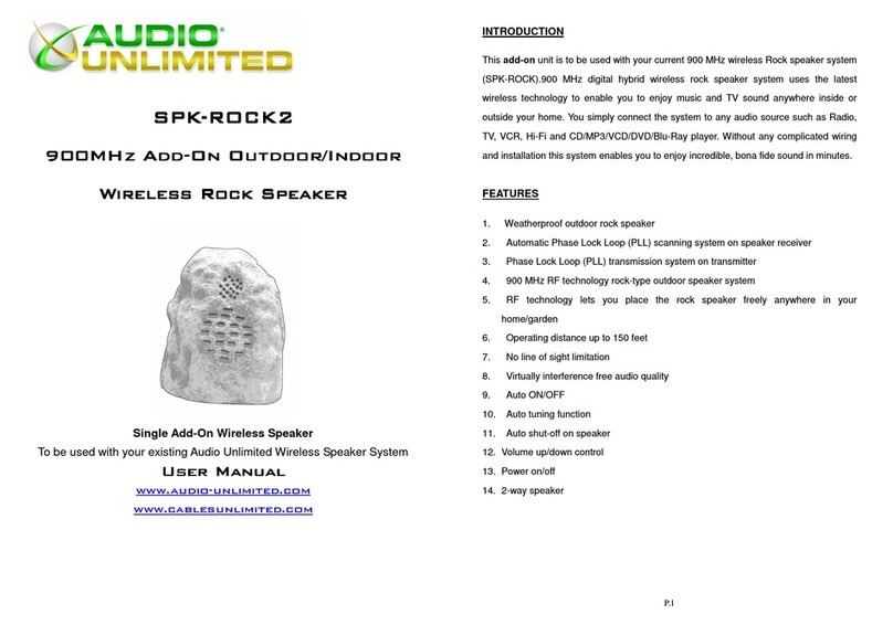 Audio Unlimited SPK-ROCK2 User manual Audio Unlimited SPK-ROCK2 User manual
